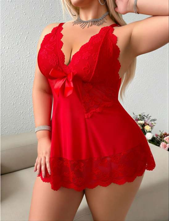 Büyük Beden Leopar Desenli Fırfırlı Babydoll