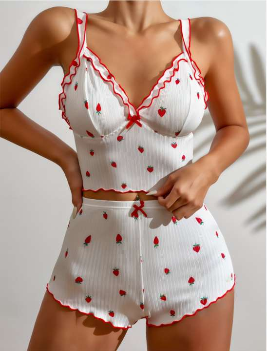 Siyah Dantel Detaylı Pijama Takımı